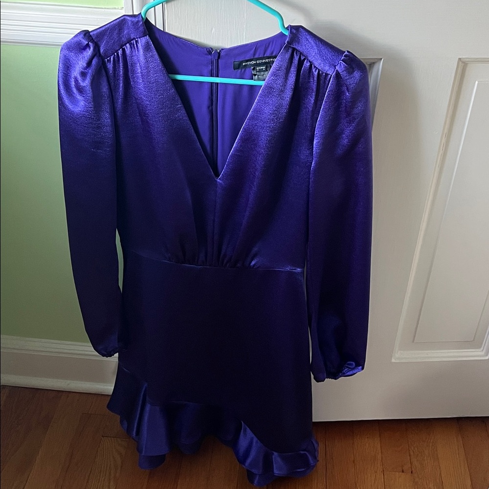 French Connection Purple Satin Dress size 0